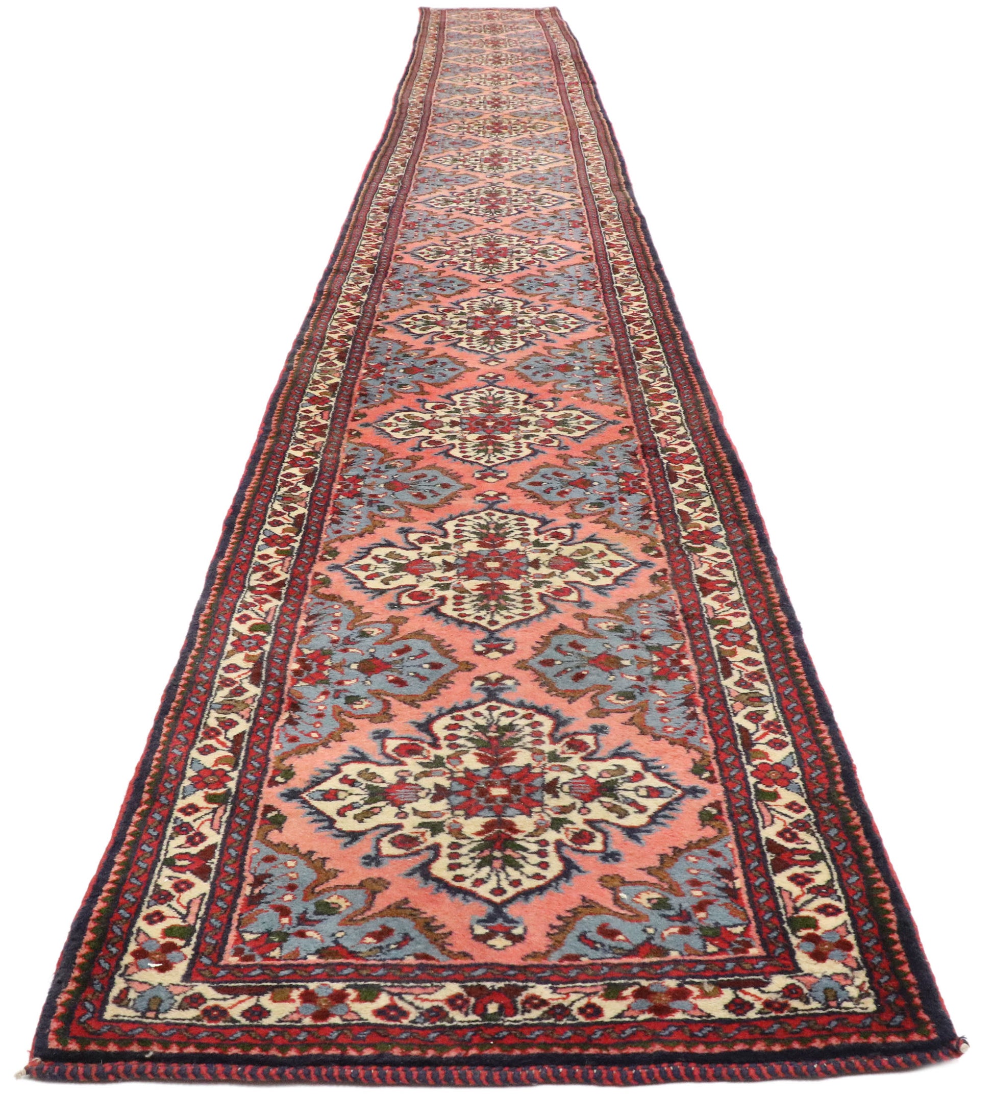 2 x 23 Antique Persian Hamadan Runner 77496