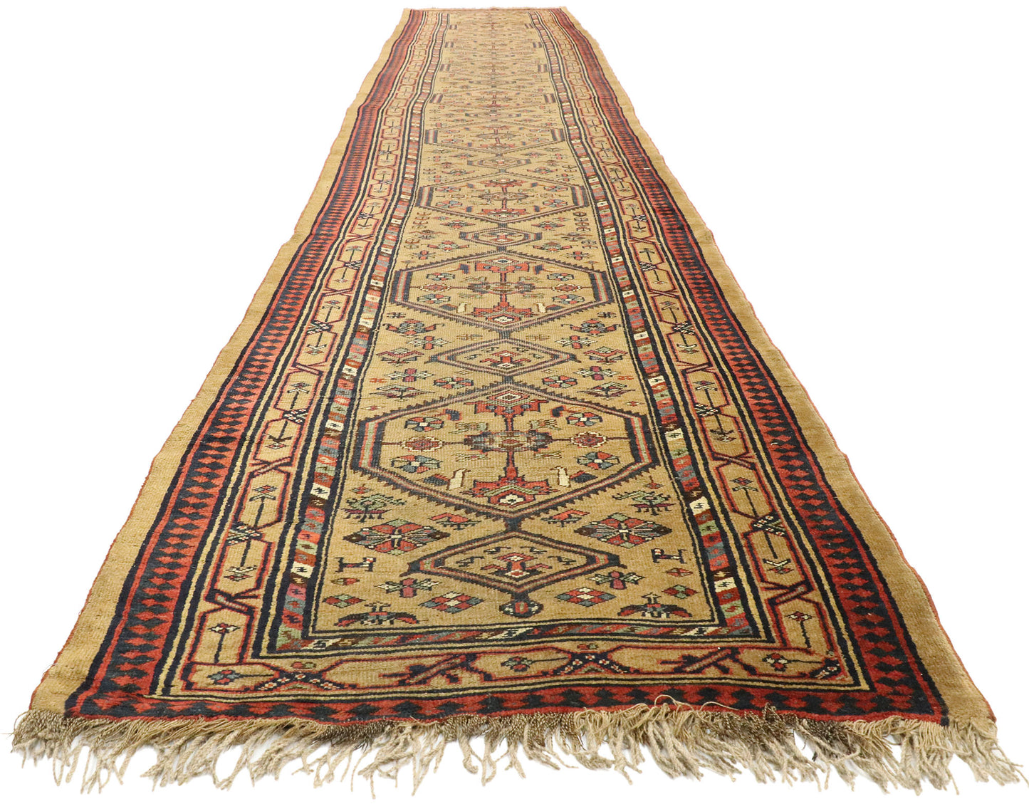 4 x 20 Antique Persian Malayer Runner 77497