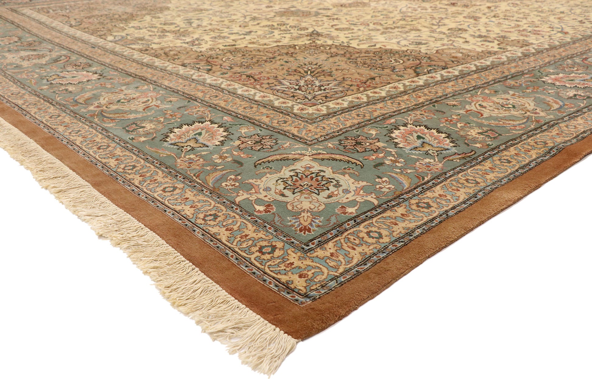 13 x 20 Vintage Persian Tabriz Rug 77499
