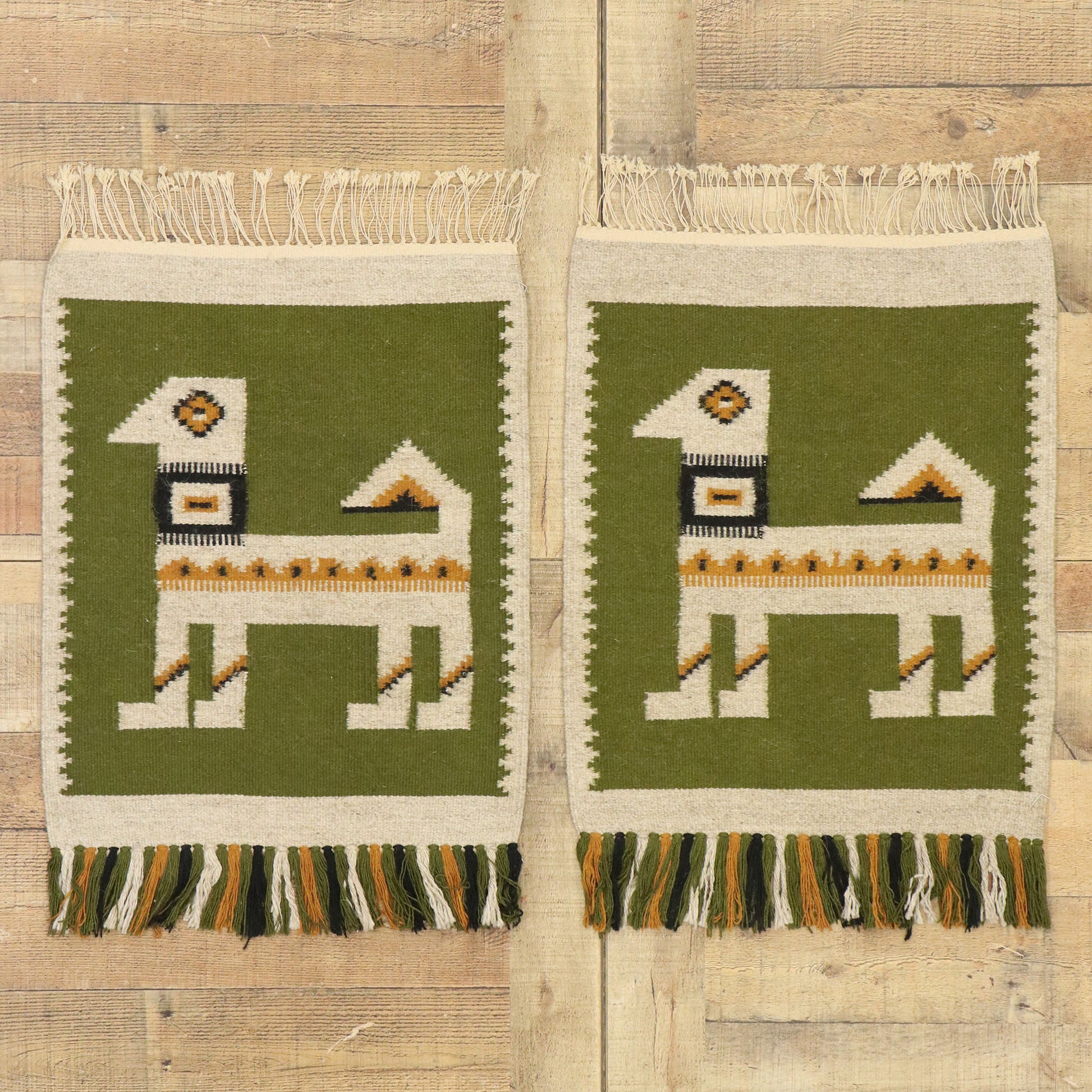 2 x 2 Vintage Russian Folk Art Kilim Rug 77503