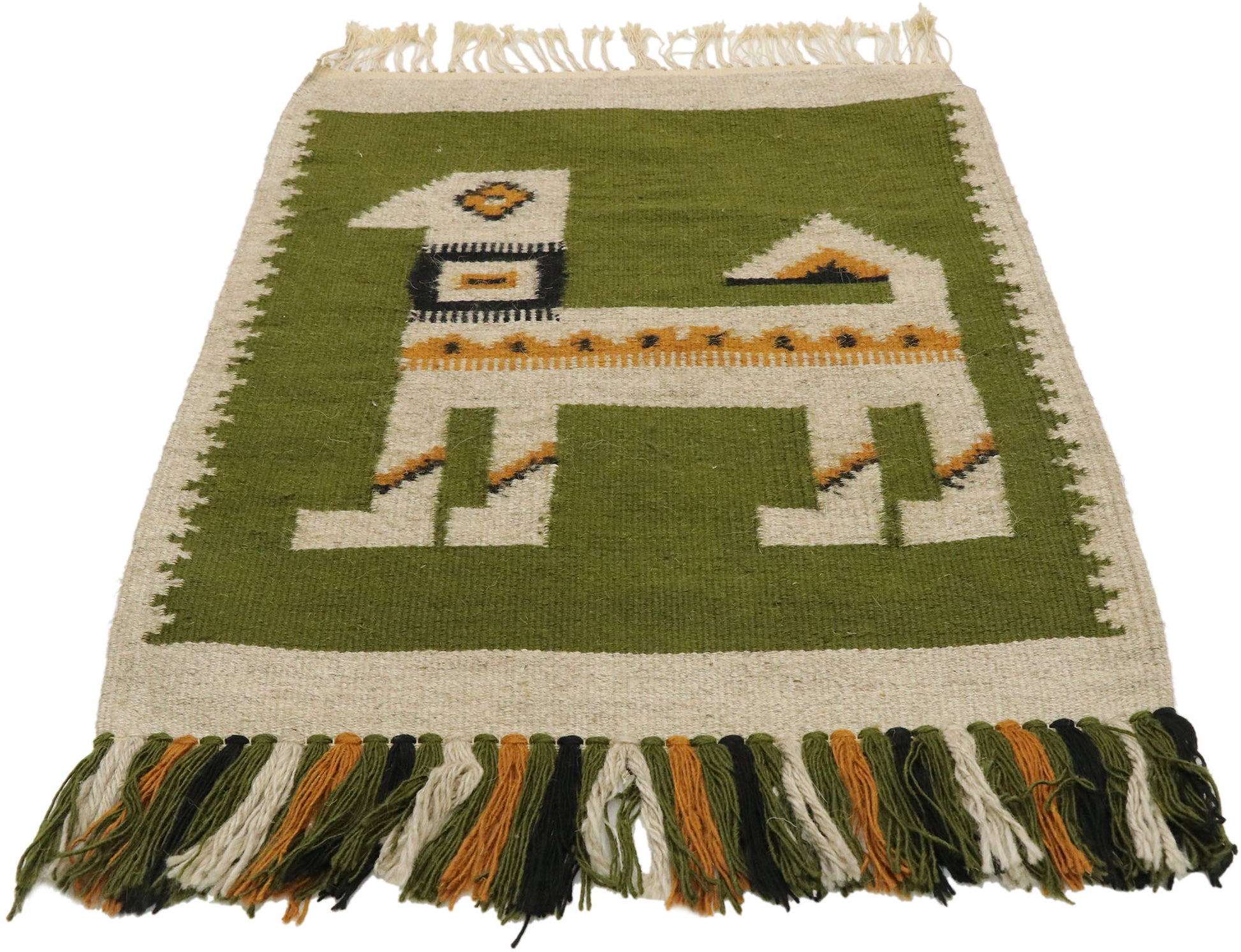 2 x 2 Vintage Russian Folk Art Kilim Rug 77503