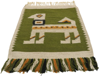 2 x 2 Vintage Russian Folk Art Kilim Rug 77503