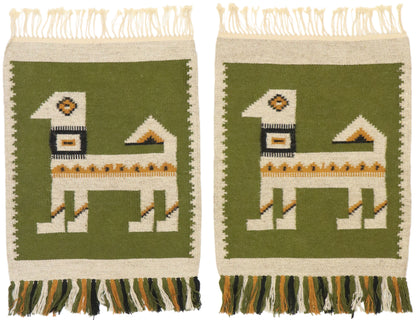 2 x 2 Vintage Russian Folk Art Kilim Rug 77504