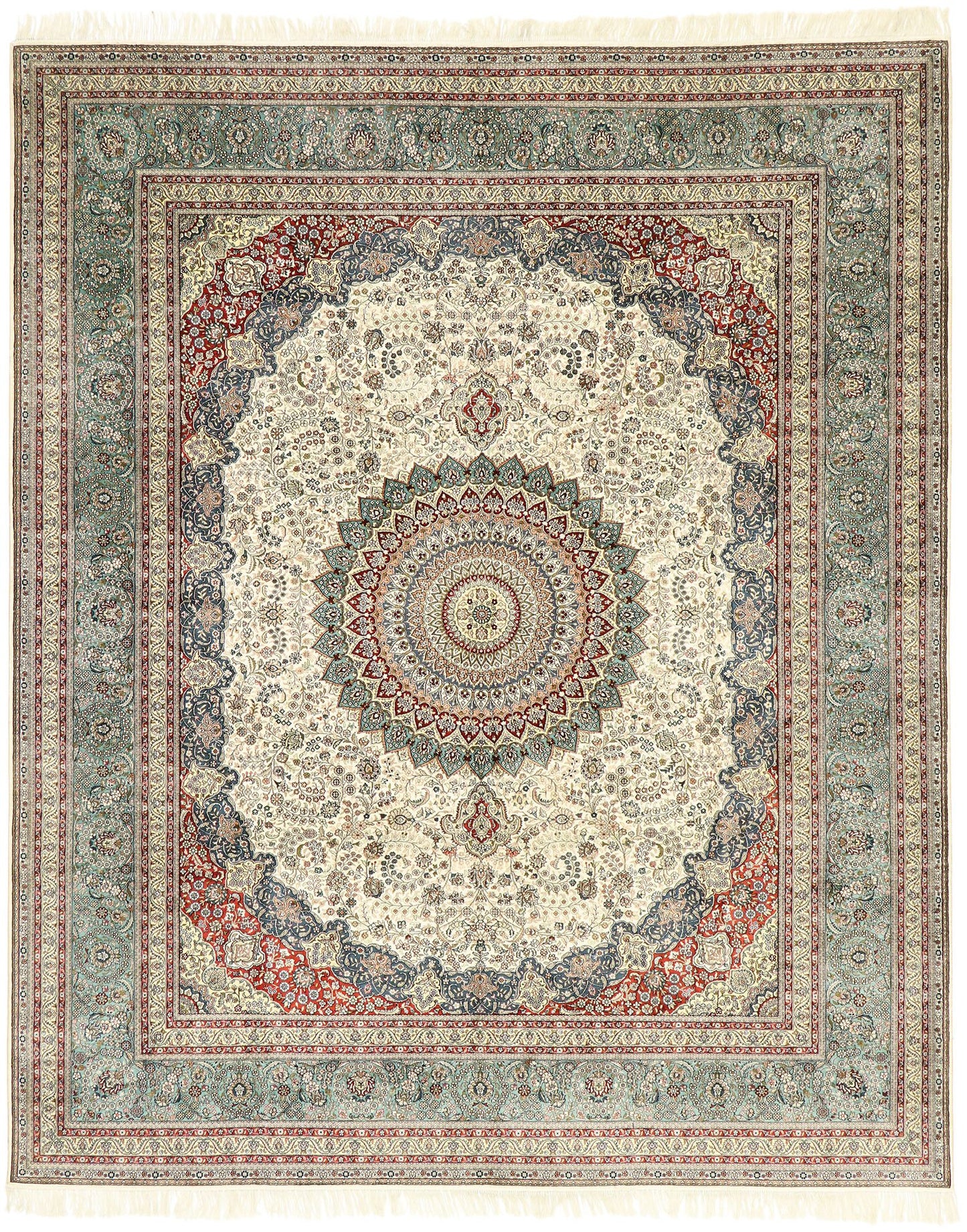 8 x 10 Vintage Turkish Silk Hereke Rug 77506