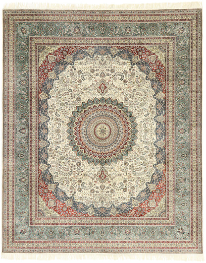 8 x 10 Vintage Turkish Silk Hereke Rug 77506