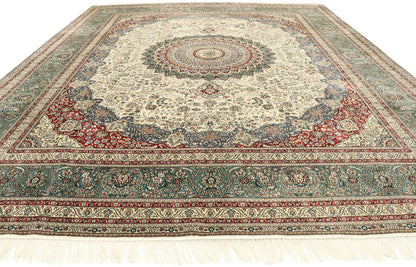 8 x 10 Vintage Turkish Silk Hereke Rug 77506