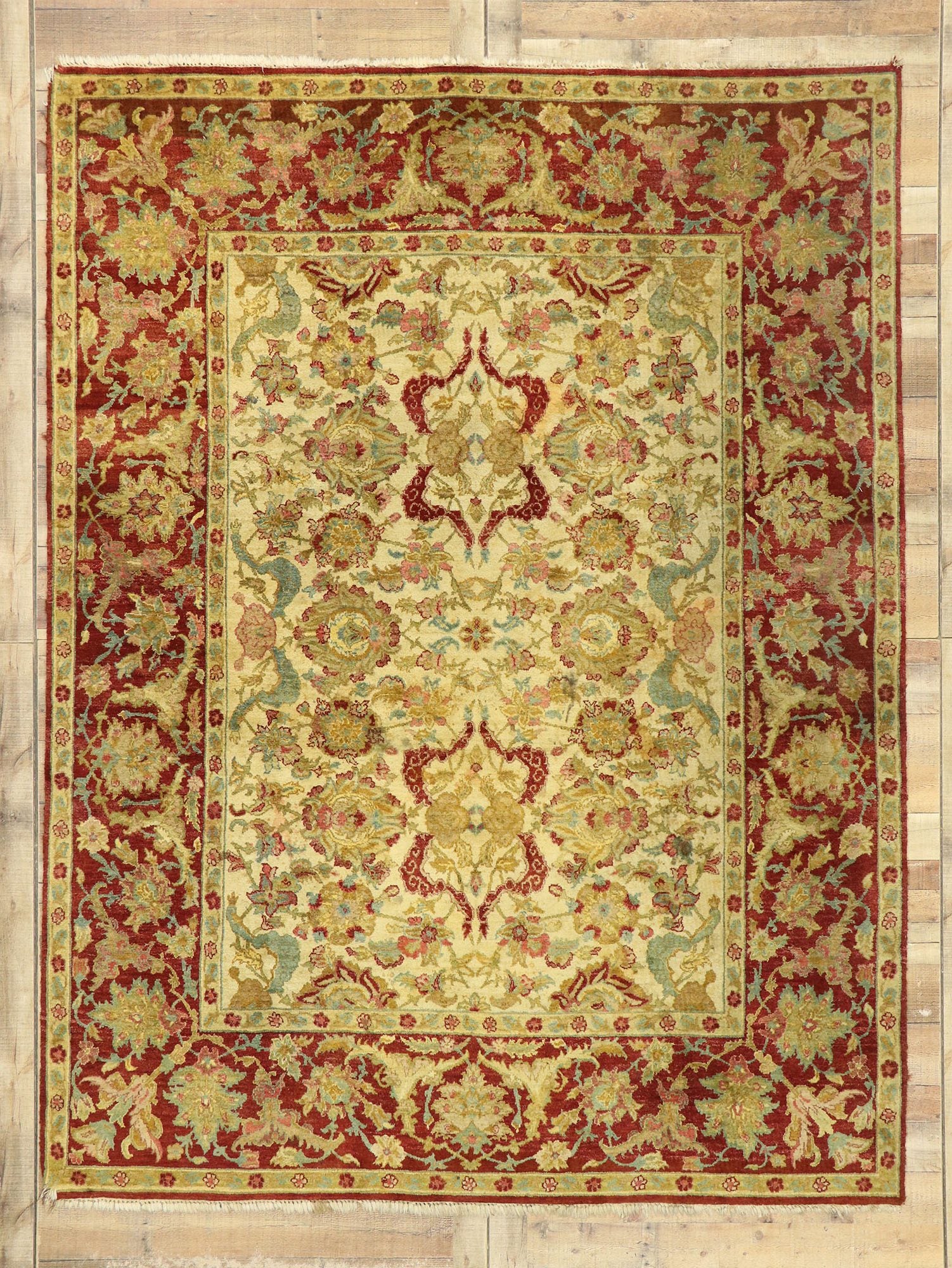 8 x 10 Vintage Indian Rug 77517