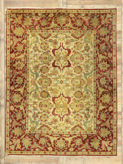 8 x 10 Vintage Indian Rug 77517