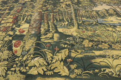 7 x 17 Antique Belgian Verdure Tapestry 77518