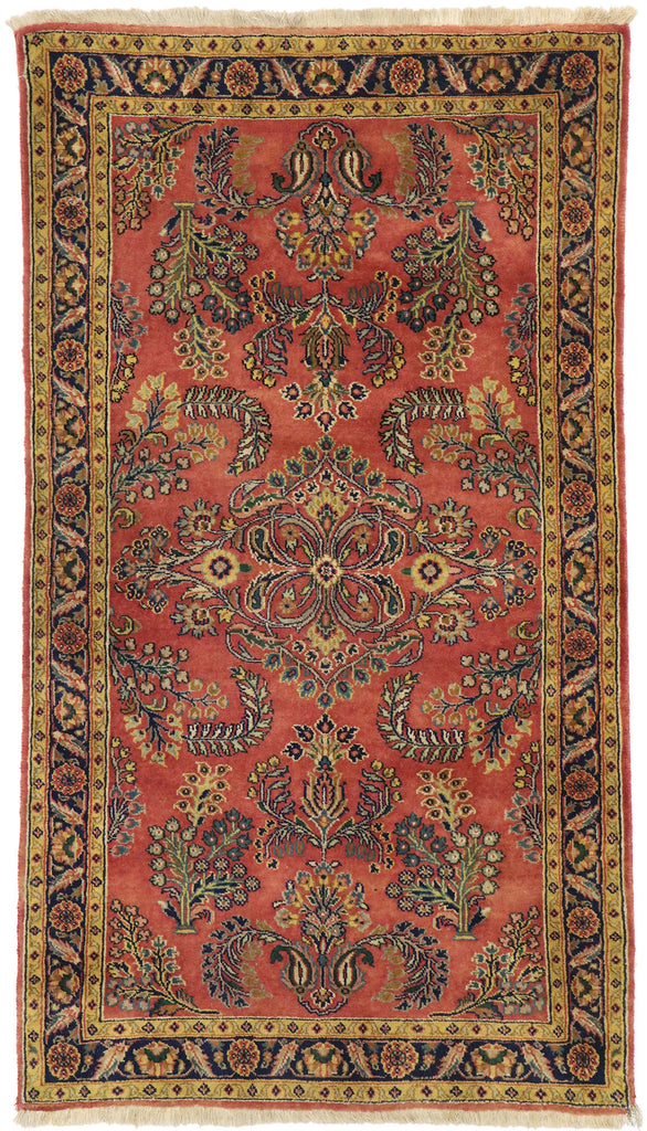 3 x 5 Vintage Persian Sarouk Rug 77522