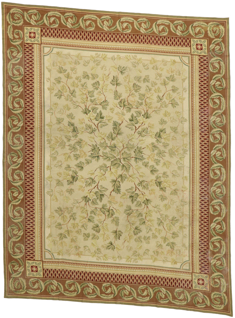 9 x 11 Vintage Needlepoint Aubusson Style Rug 77523
