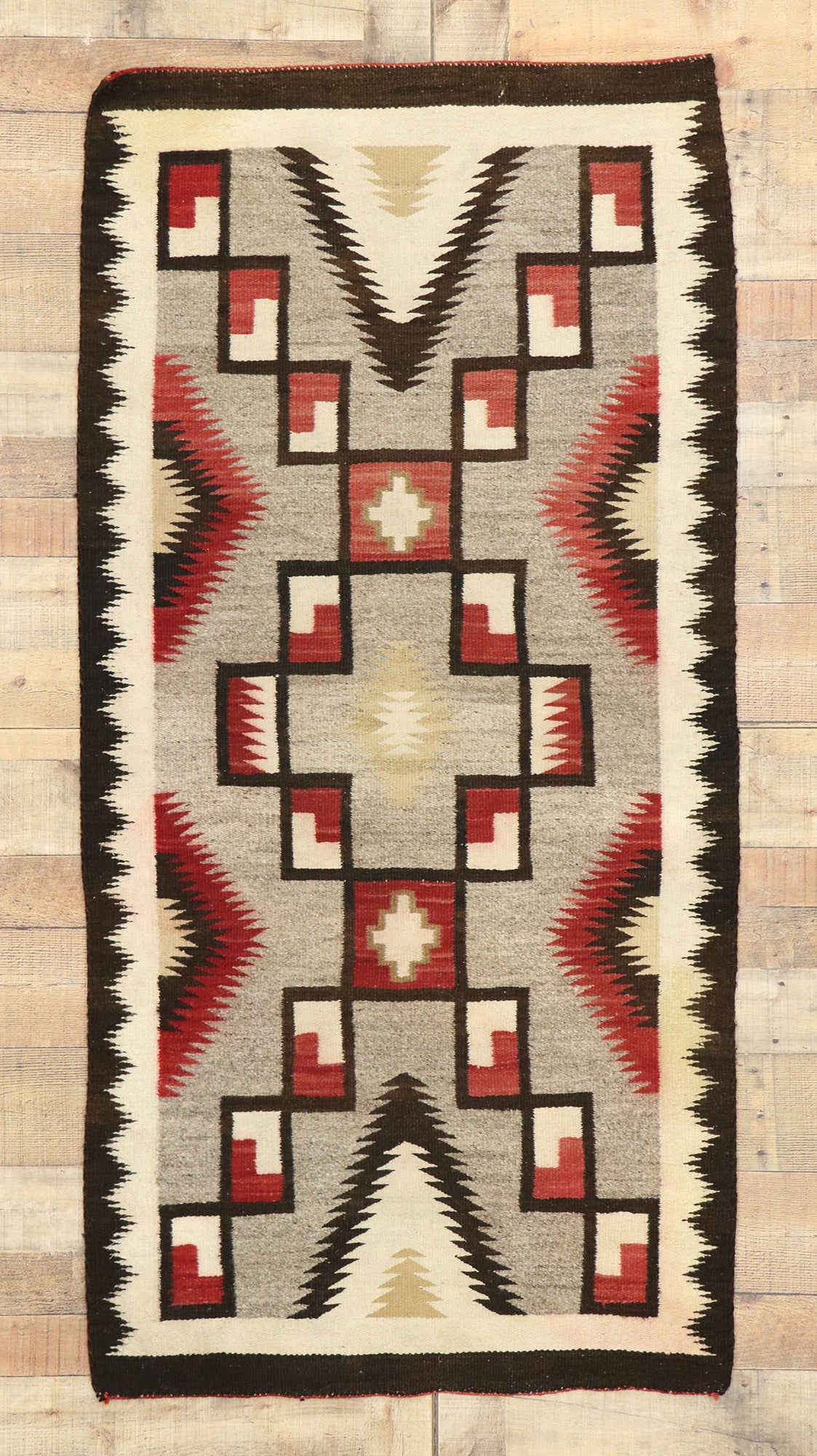 3 x 6 Vintage Crystal Navajo Storm Rug 77527