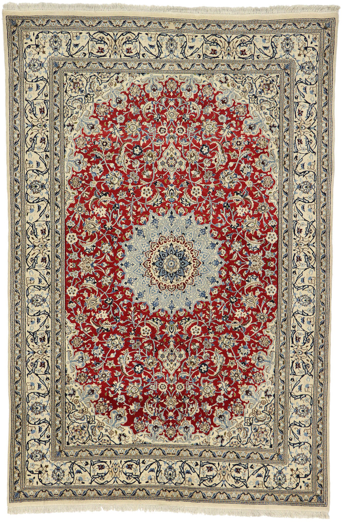 6 x 10 Vintage Persian Nain Rug 77531