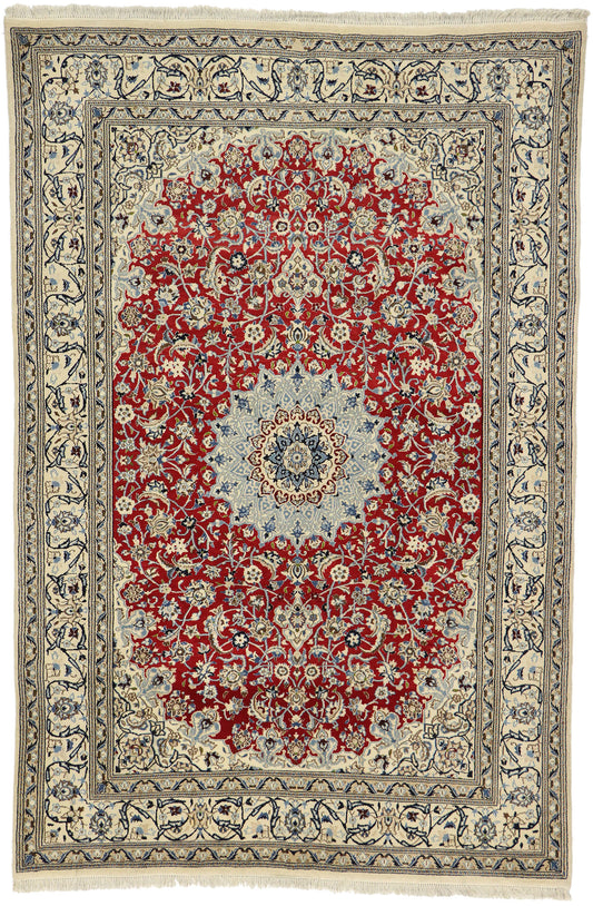 6 x 10 Vintage Persian Nain Rug 77531