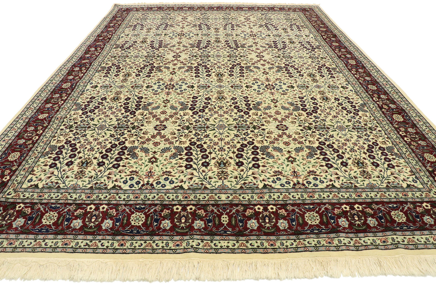 8 x 11 Vintage Turkish Harker Millefleur Rug 77534