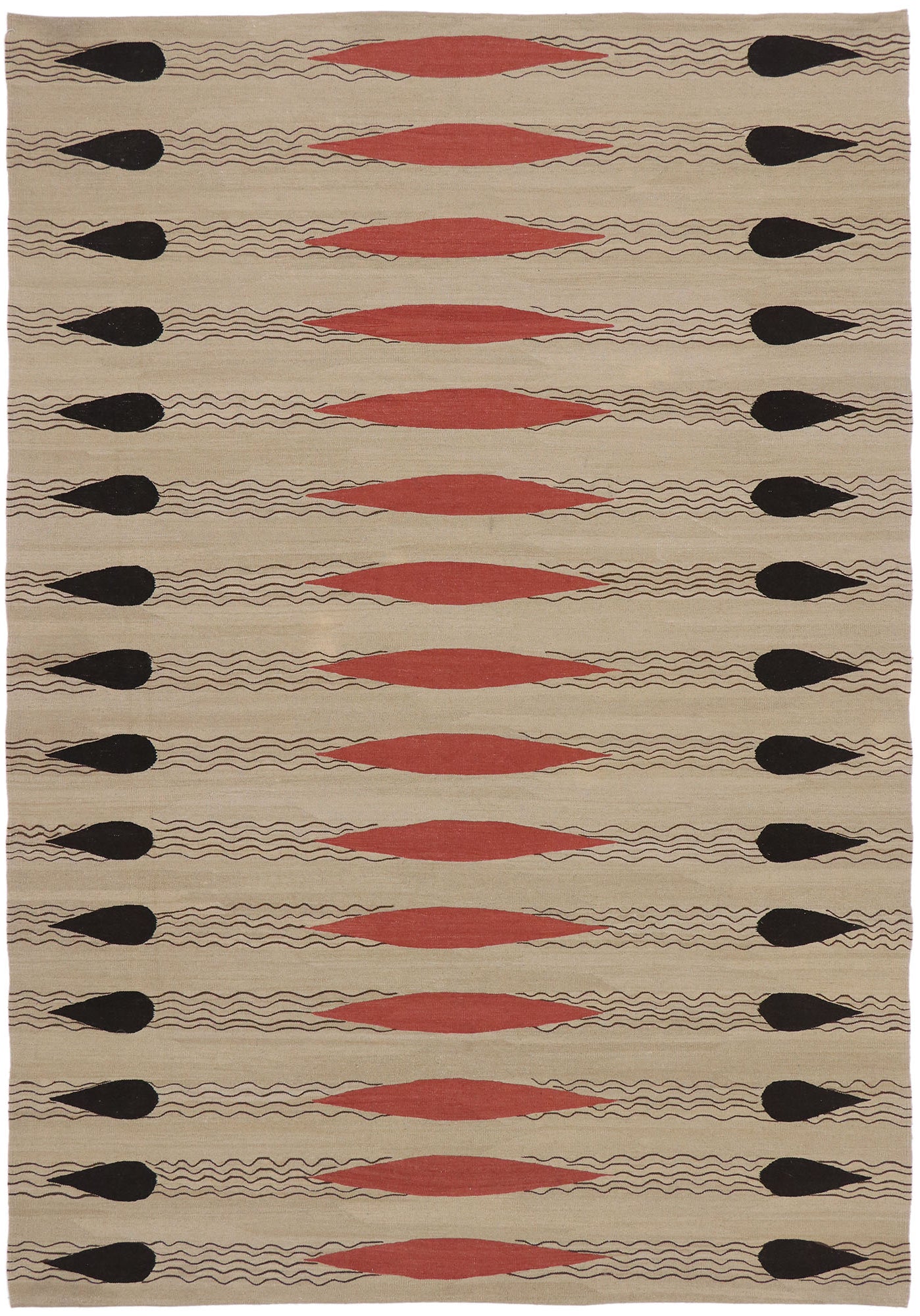 7 x 10 Vintage Turkish Kilim Rug 77536