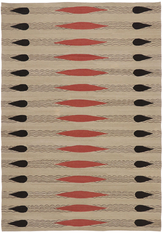 7 x 10 Vintage Turkish Kilim Rug 77536