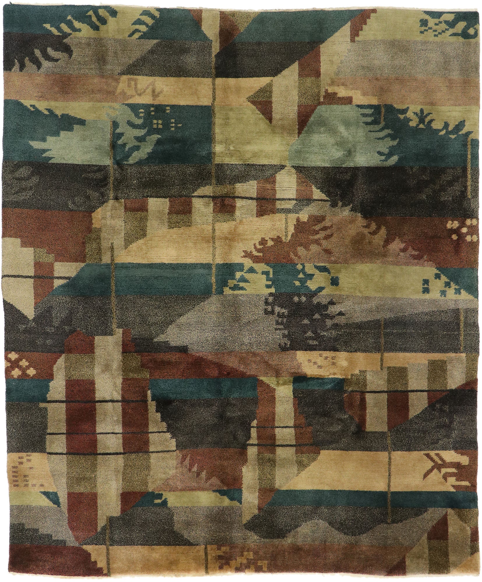 8 x 10 Vintage Tibetan Rug 77537