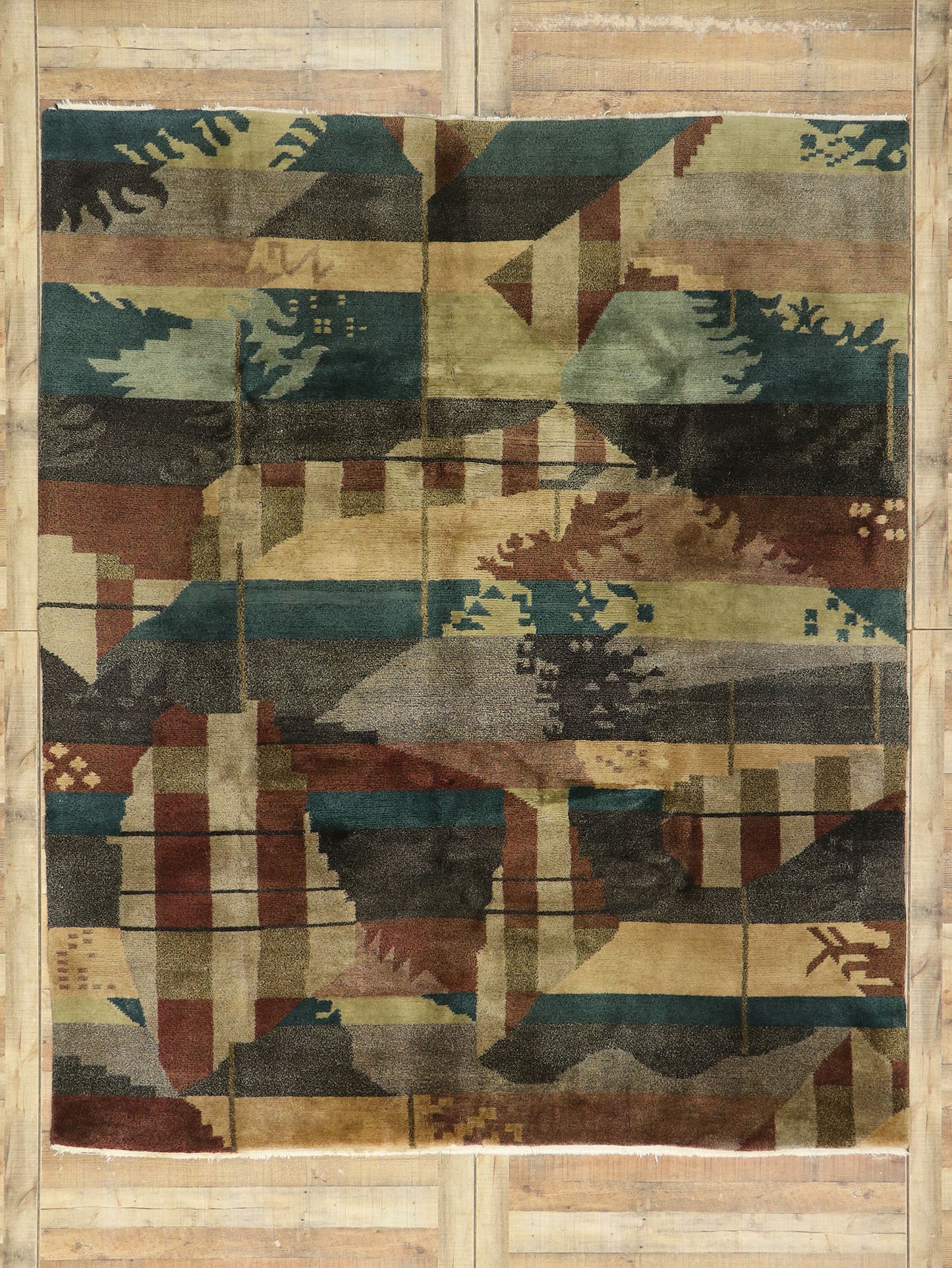 8 x 10 Vintage Tibetan Rug 77537