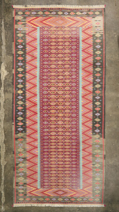 10 x 21 Vintage Indian Dhurrie Rug 77540