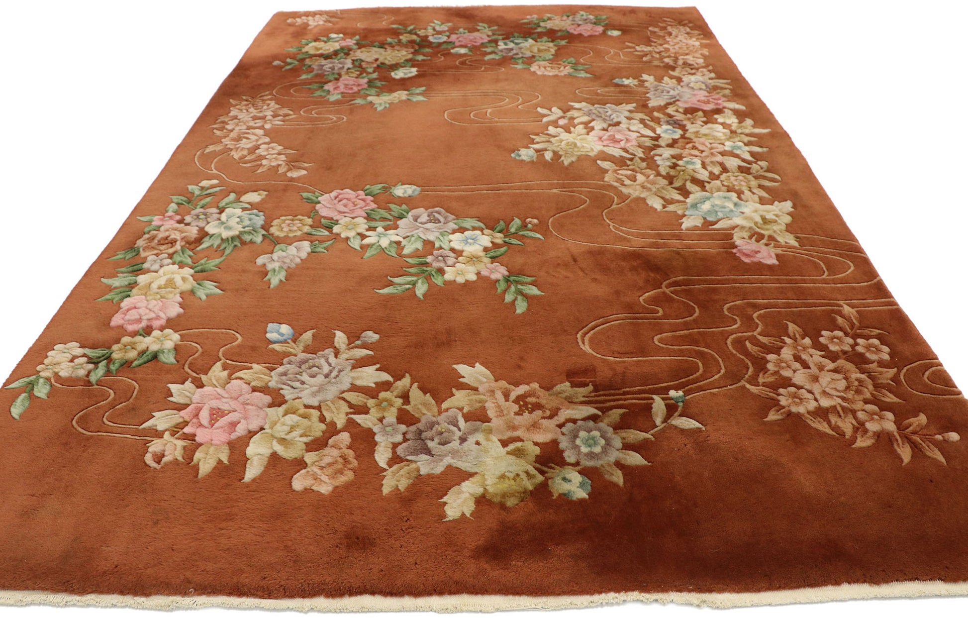 6 x 9 Antique Chinese Art Deco Rug 77543