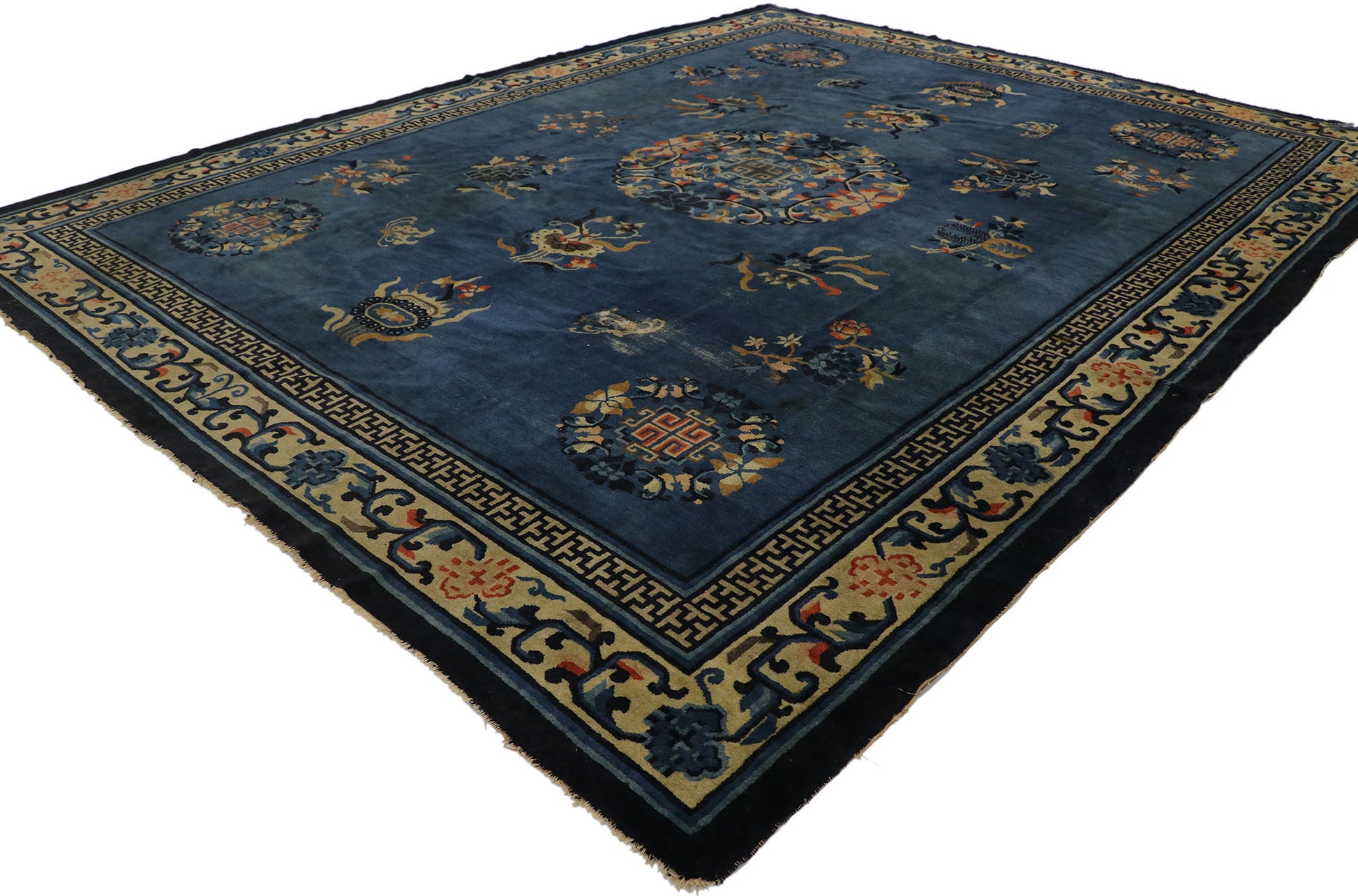 9 x 11 Antique Chinese Peking Rug 77544
