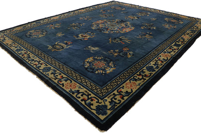9 x 11 Antique Chinese Peking Rug 77544
