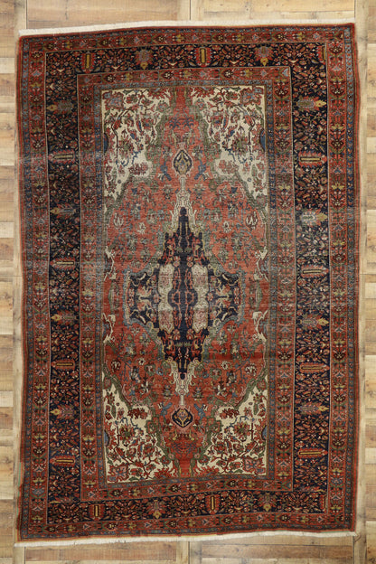 8 x 13 Antique Persian Farahan Rug 77547