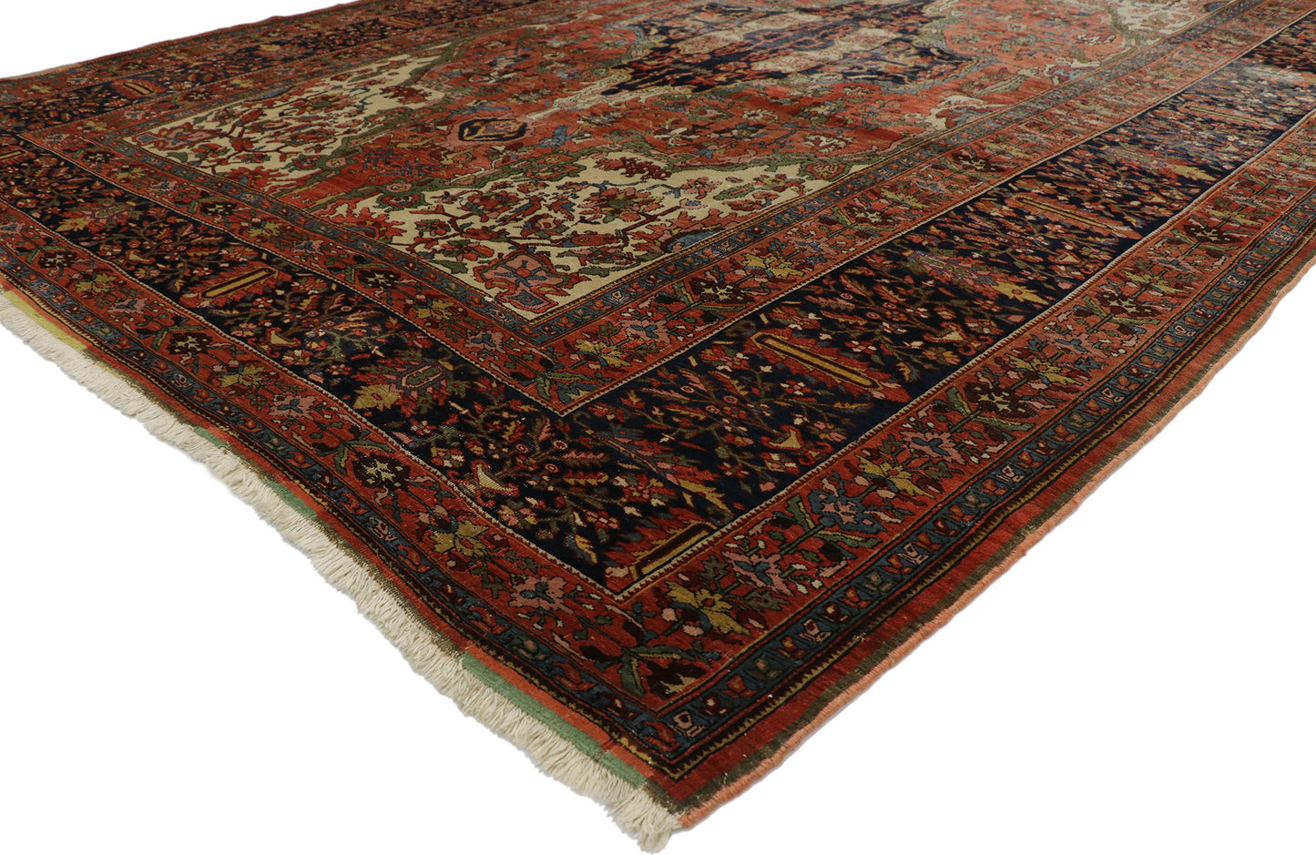 8 x 13 Antique Persian Farahan Rug 77547