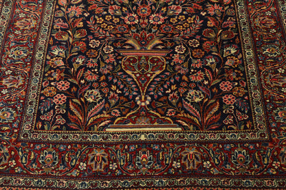 4 x 5 Antique Persian Kashan Vase Prayer Rug 77549