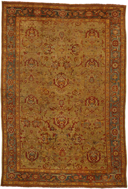 12 x 17 Antique Turkish Oushak Rug 77550