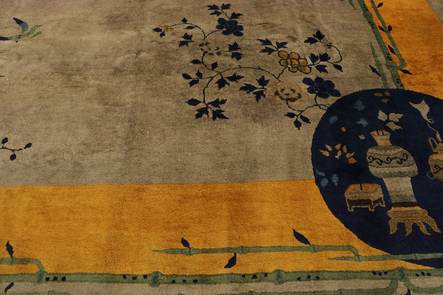 9 x 12 Antique Chinese Art Deco Pictorial Rug 77551