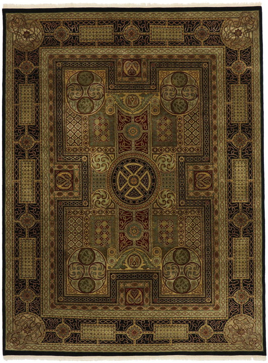 9 x 12 Vintage Indian Rug 77553