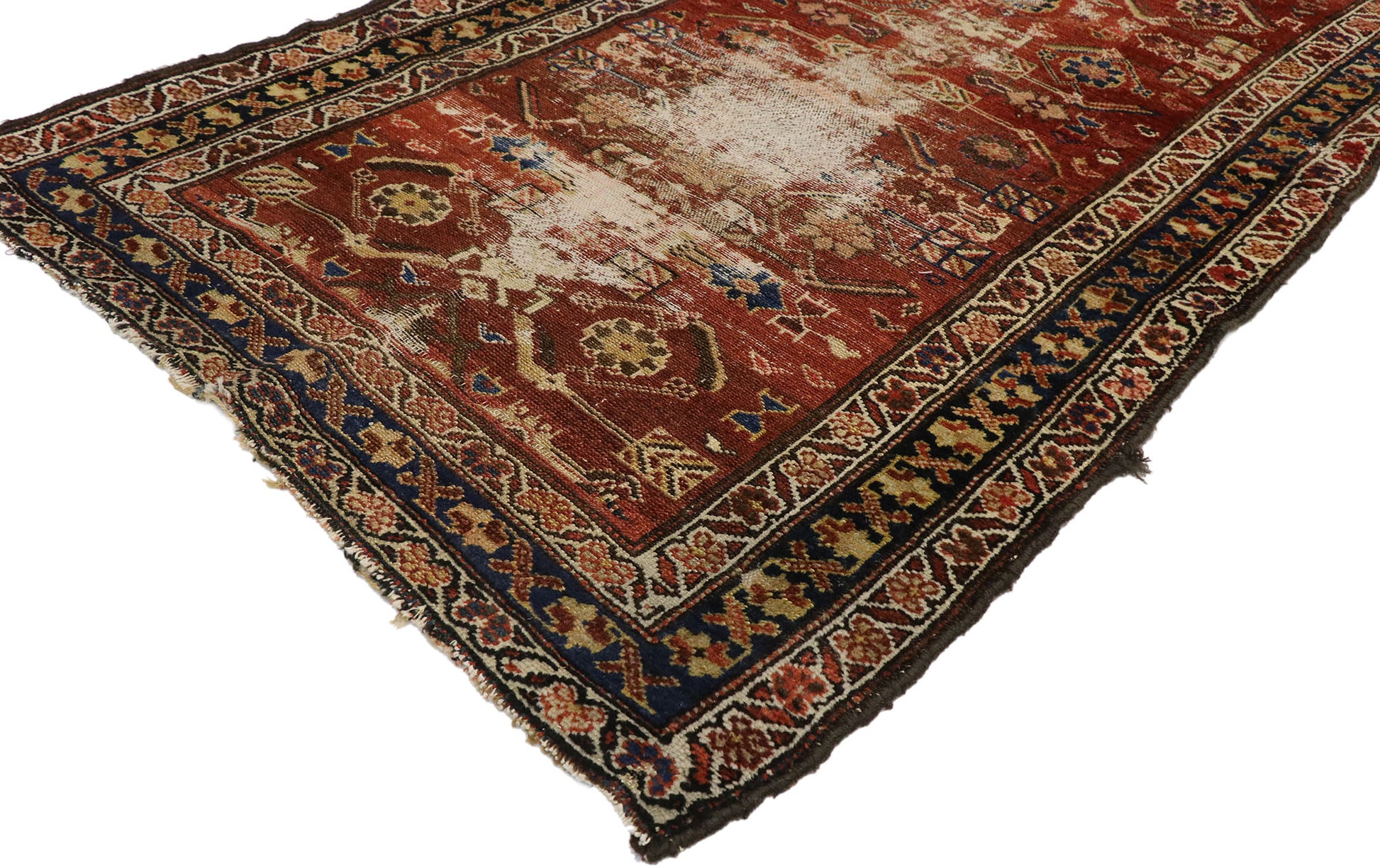 3 x 12 Antique Persian Mahal Rug 77555