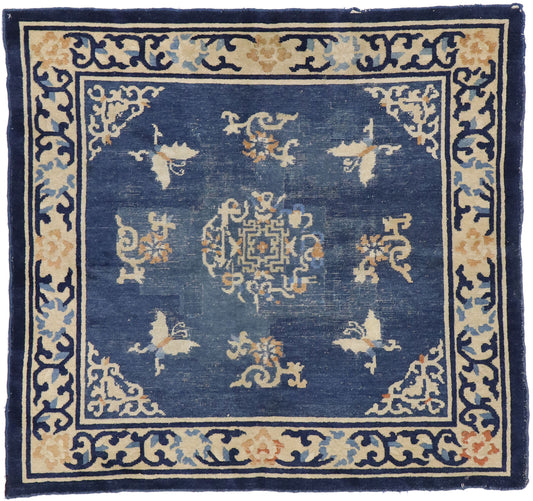 4 x 4 Antique Chinese Peking Rug 77561