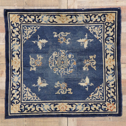 4 x 4 Antique Chinese Peking Rug 77561
