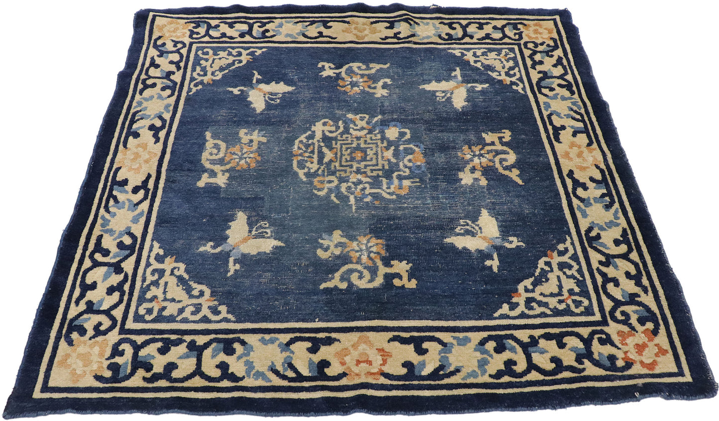 4 x 4 Antique Chinese Peking Rug 77561