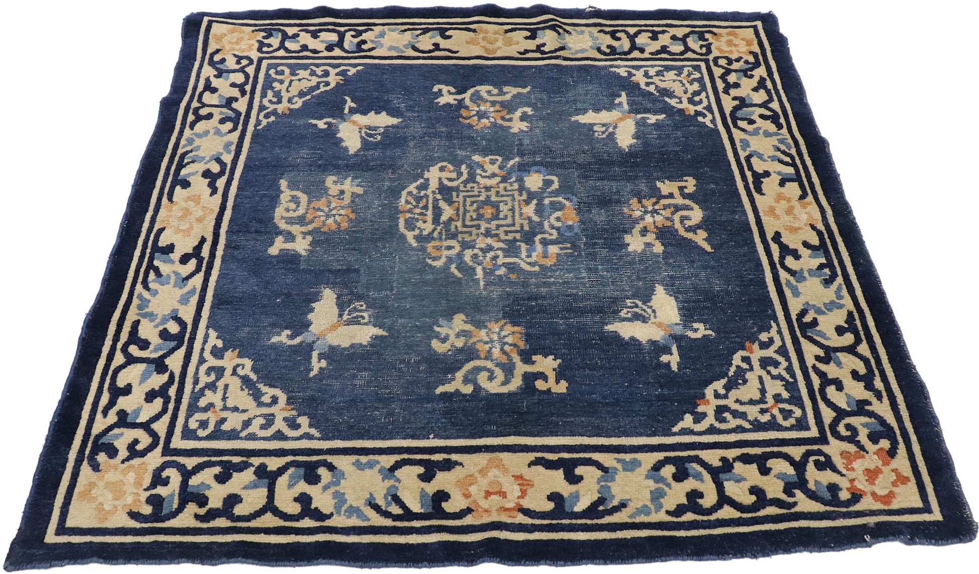 4 x 4 Antique Chinese Peking Rug 77561
