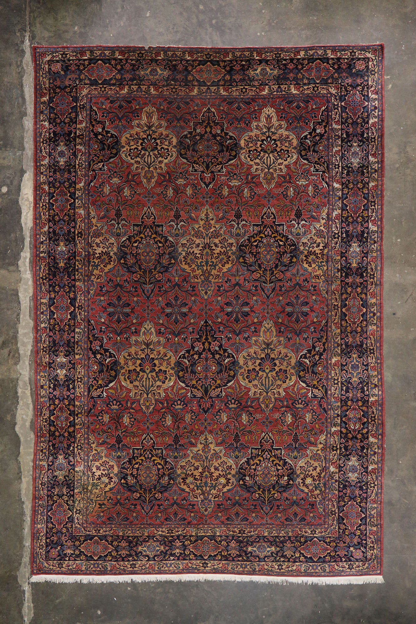 12 x 17 Antique Persian Lilihan Rug 77565