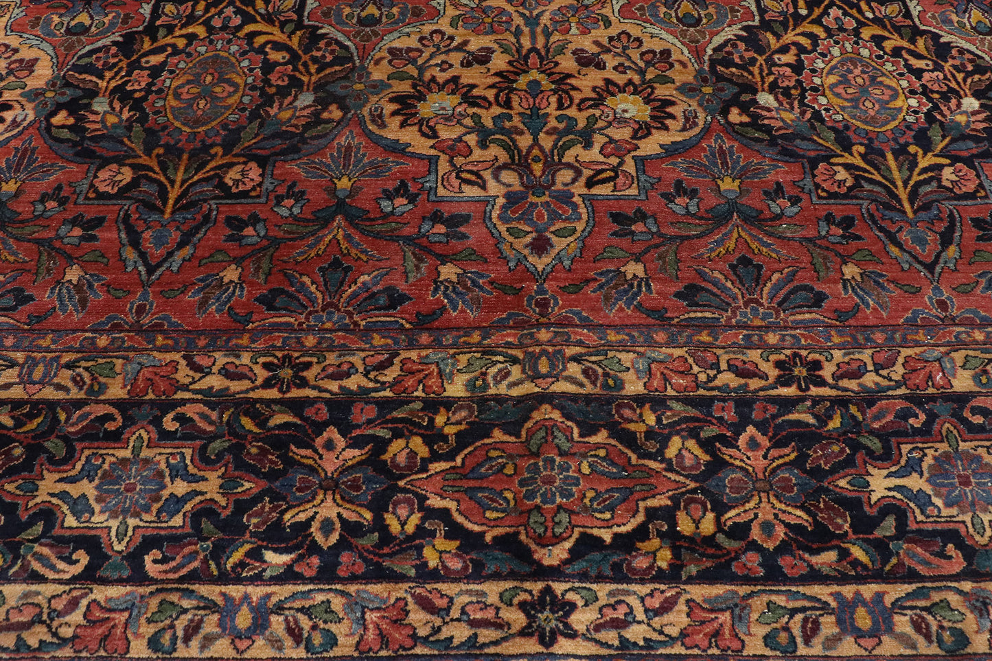12 x 17 Antique Persian Lilihan Rug 77565