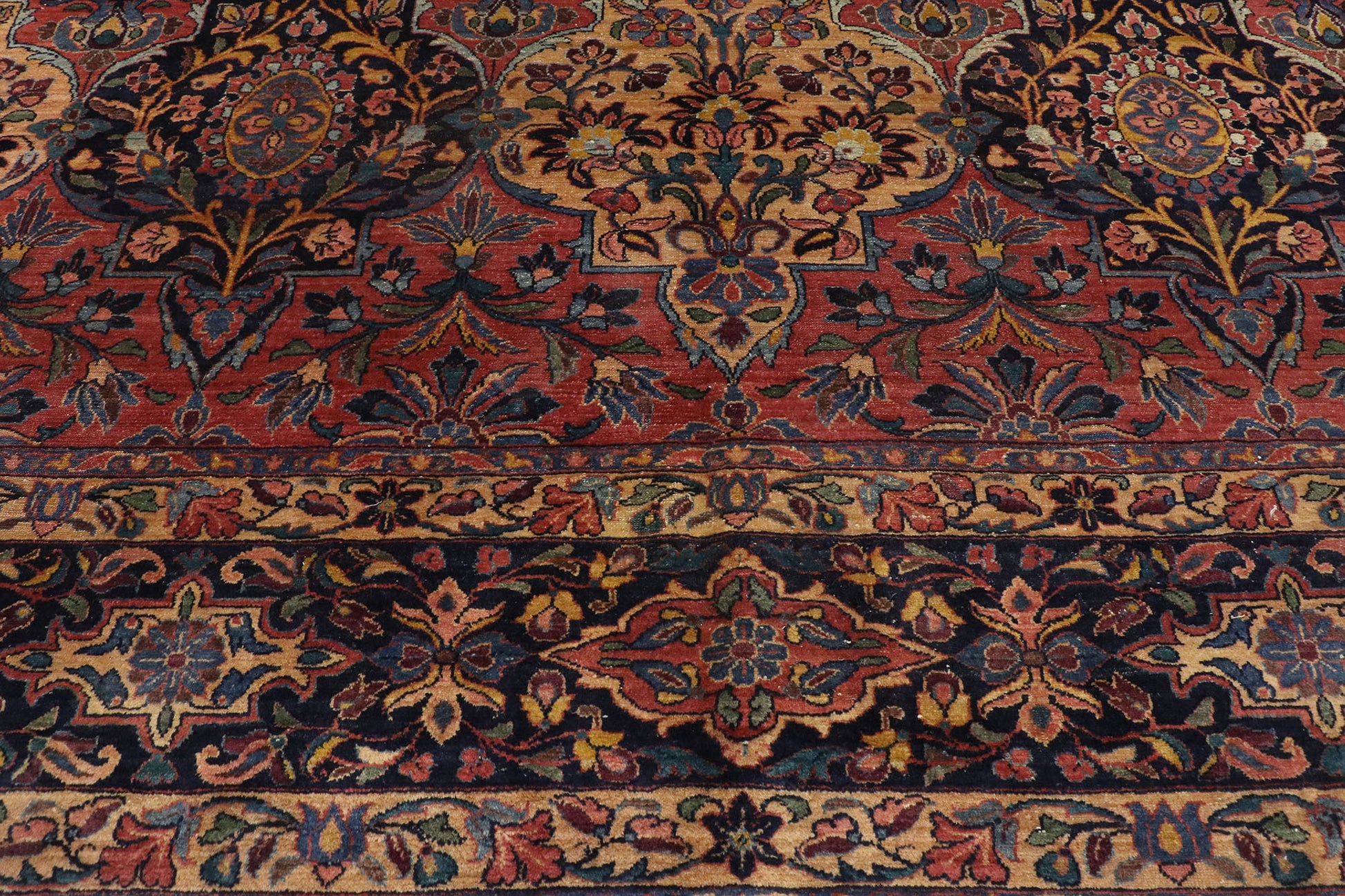 12 x 17 Antique Persian Lilihan Rug 77565