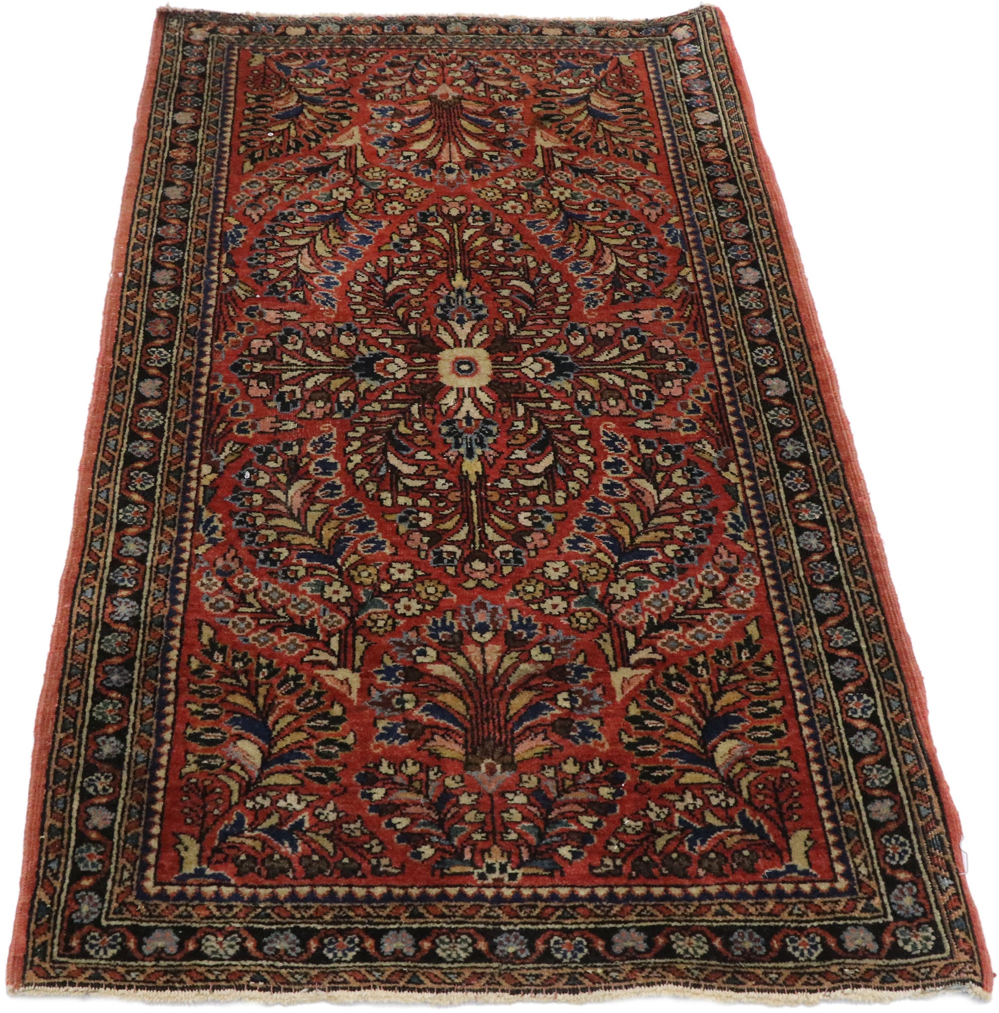 2 x 4 Antique Persian Sarouk Rug 77566