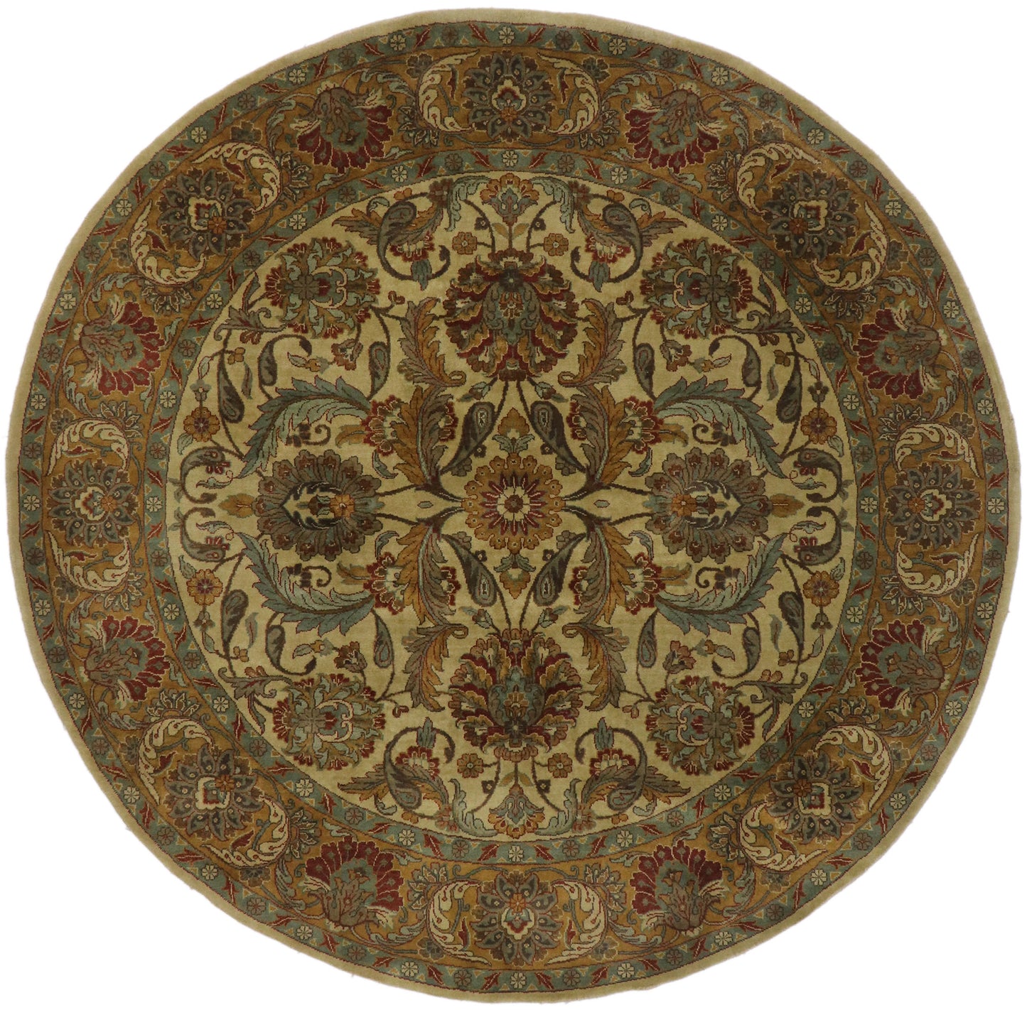8 x 8 Vintage Indian Round Rug 77567