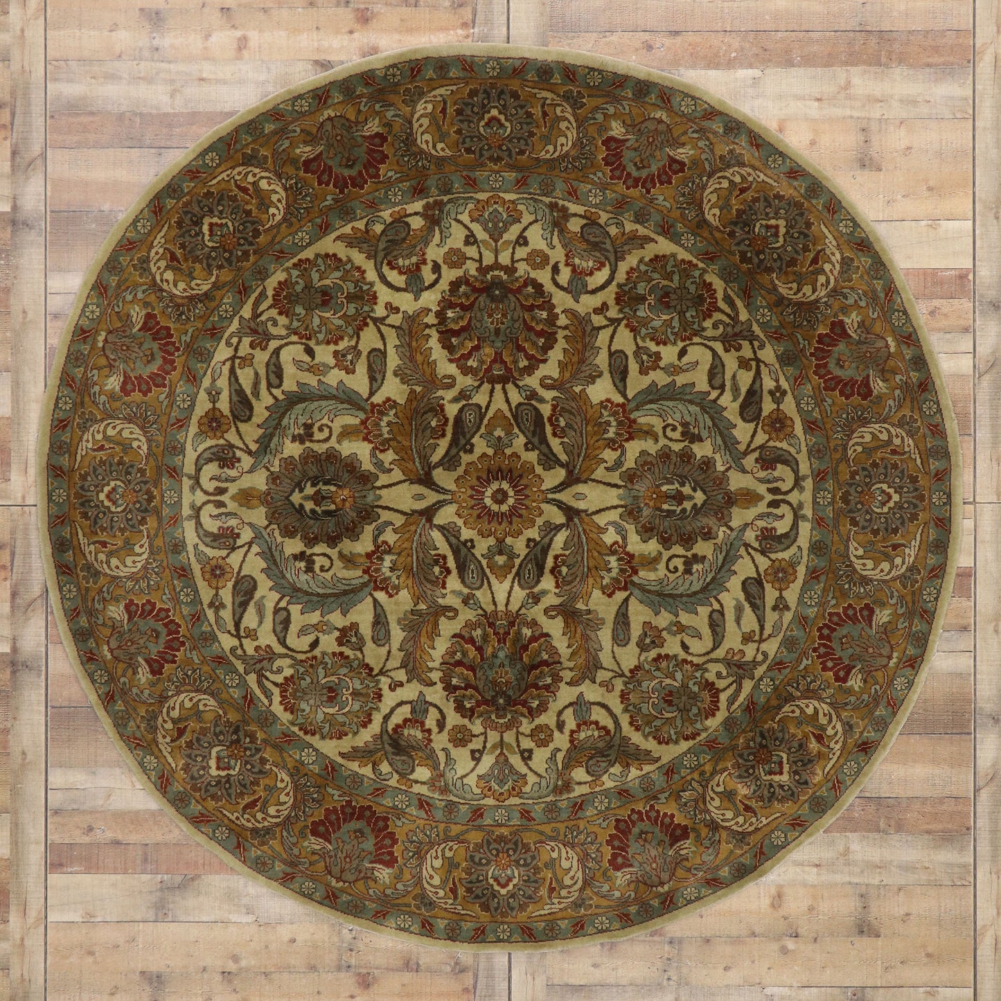 8 x 8 Vintage Indian Round Rug 77567