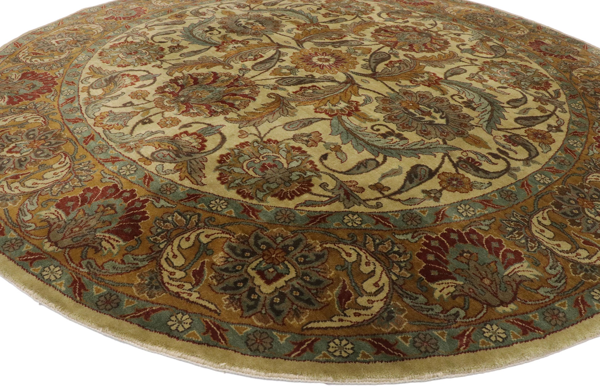 8 x 8 Vintage Indian Round Rug 77567