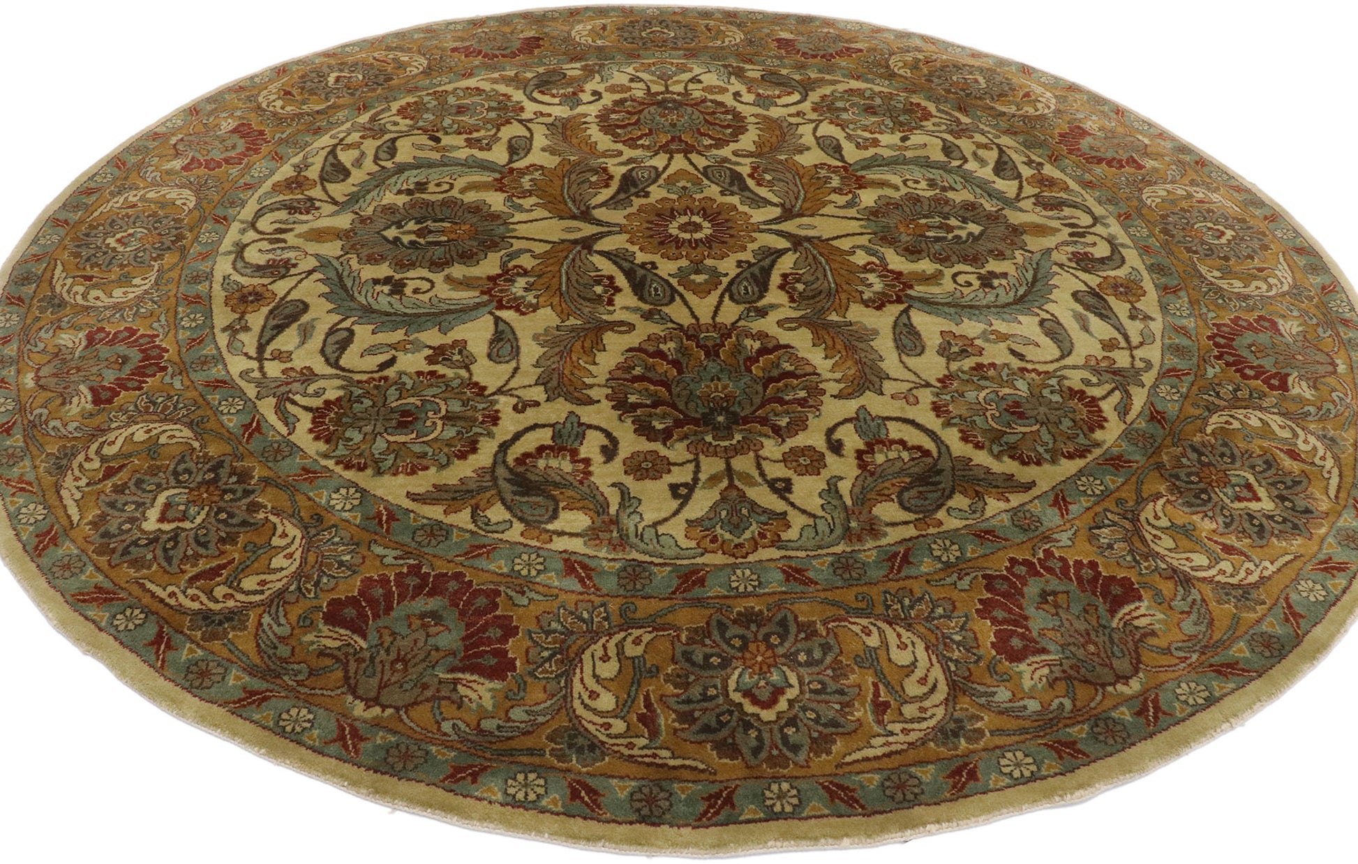 8 x 8 Vintage Indian Round Rug 77567