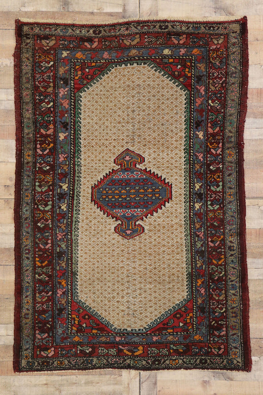 4 x 6 Antique Persian Hamadan Rug 77568