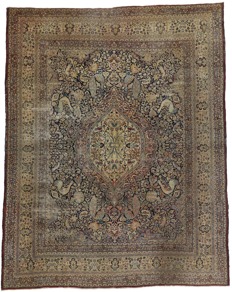 12 x 15 Antique Persian Mashhad Rug 77569