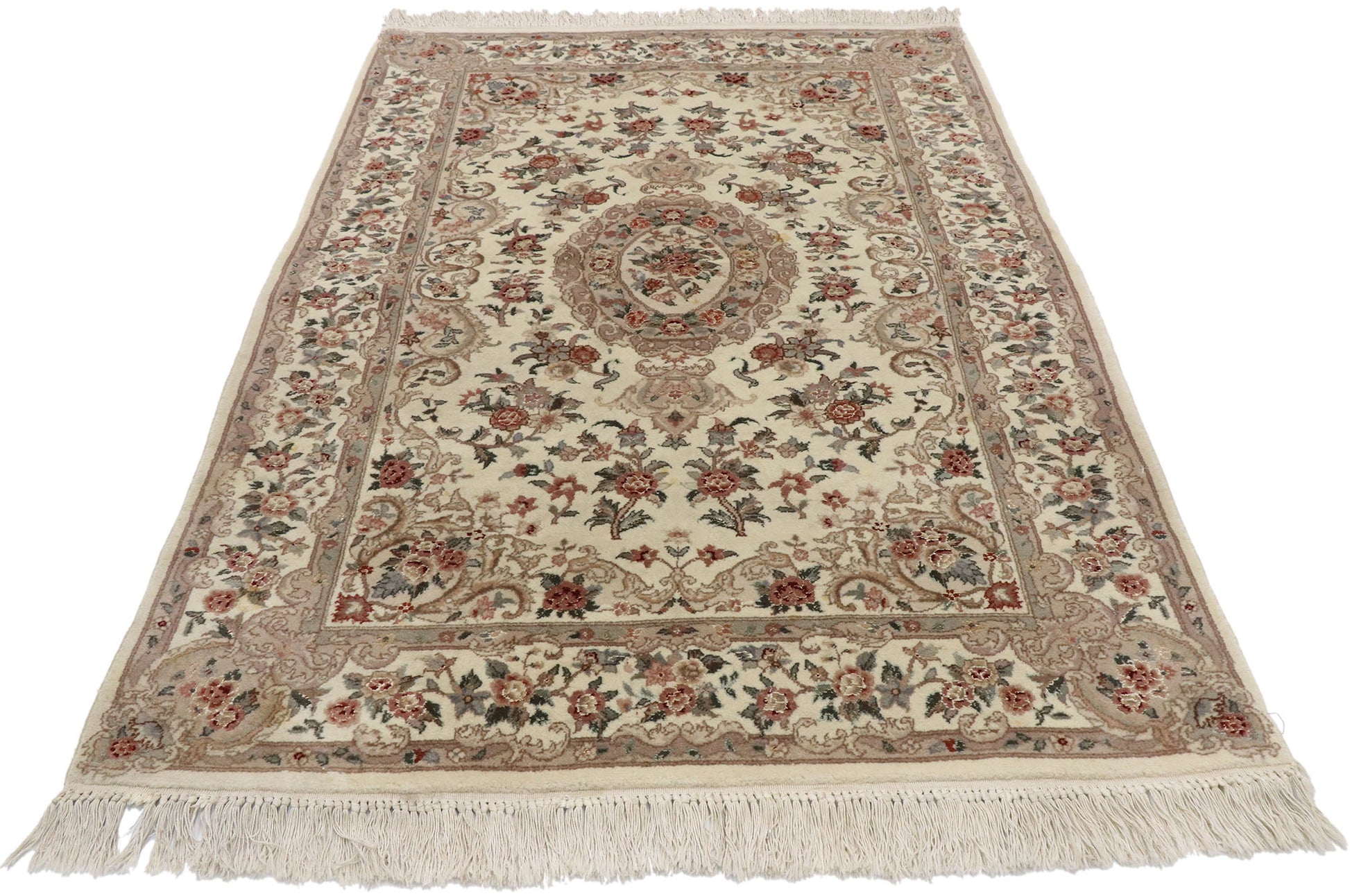 4 x 6 Vintage Chinese Tabriz Rug 77570