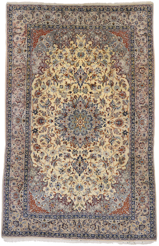 8 x 13 Vintage Persian Nain Rug 77571